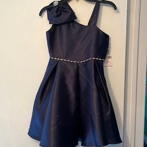 NWT Rare Editions Navy Blue Party Dress
